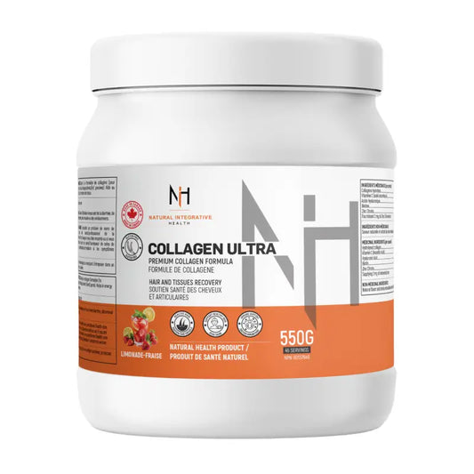Pot de Collagen Ultra de NIH Suppléments, 550 g, formule premium au collagène pour cheveux, peau et articulations.