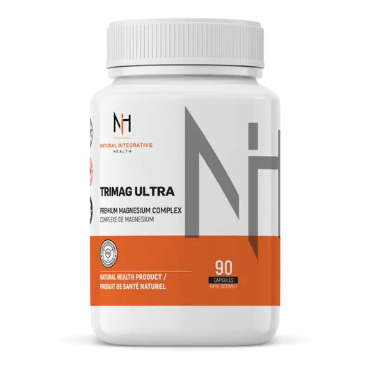 Bouteille de Trimag Ultra 90 capsules, complexe de magnésium pour sommeil et récupération