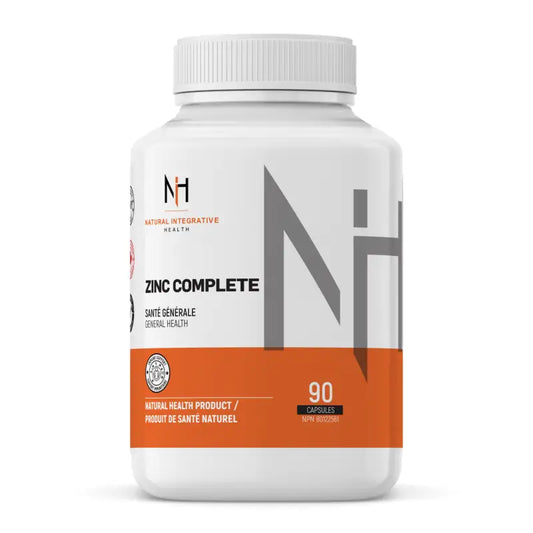 Bouteille de Zinc Complete 90 capsules pour le soutien immunitaire et la santé générale