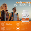 Adapt Plus 2.0 de NIH Suppléments avec randonneurs souriants, visuel axé sur la santé, le calme et la gestion du stress, fabriqué au Canada.