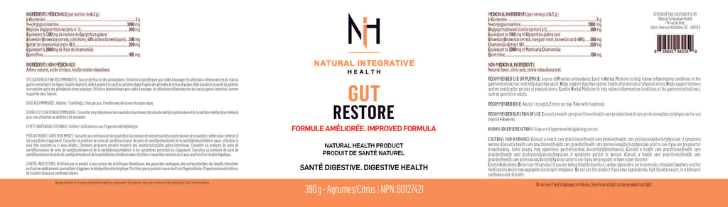 Gut Restore 2.0 Supplément en Santé Digestive