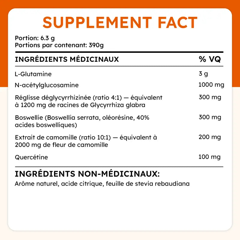 Gut Restore 2.0 Supplément en Santé Digestive - Agrumes