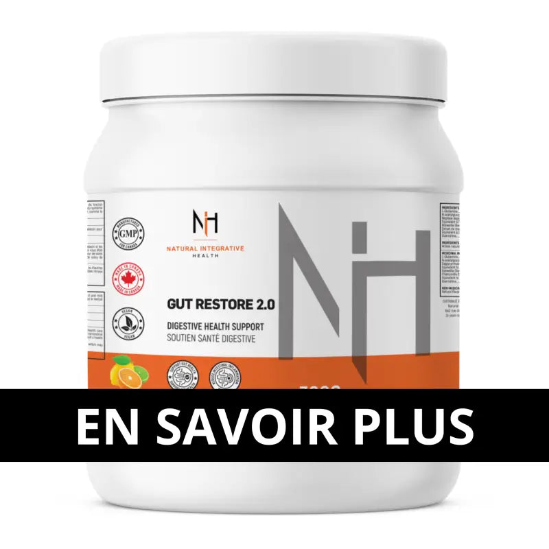 Pot de Gut Restore 2.0 de NIH Supplements, produit naturel pour le soutien de la santé digestive