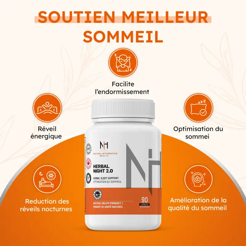 Herbal Night 2.0 – Supplément naturel pour améliorer l’endormissement et la qualité du sommeil
