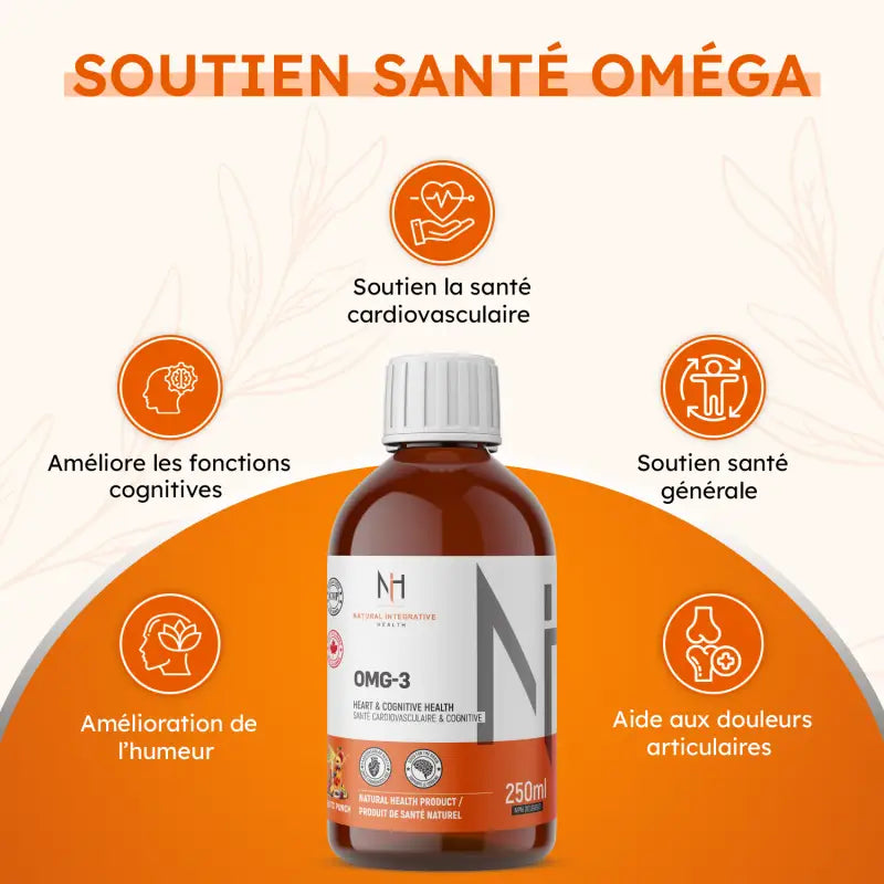 Liquid Epa-dha:oméga-3 à Saveurs De Punch Aux Fruits