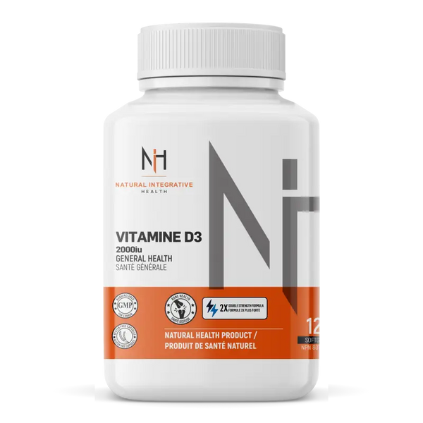 Pot de Vitamine D3 2000 IU de NIH Supplements – produit naturel pour la santé générale