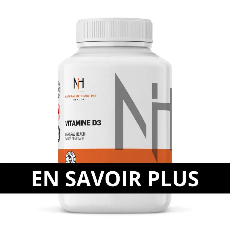 Pot de Vitamine D3 2000 IU de NIH Supplements – produit naturel pour la santé générale
