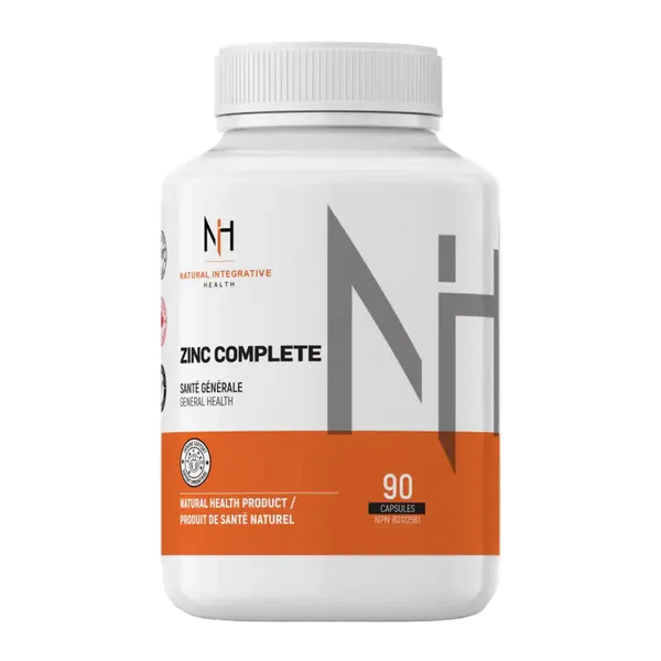 Bouteille de Zinc Complete 90 capsules pour le soutien immunitaire et la santé générale