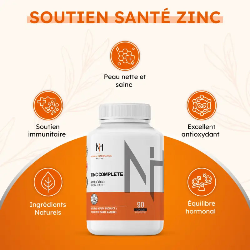 Supplément Zinc Complete pour peau saine, immunité et équilibre hormonal